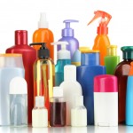 A lot of different cosmetic products for personal care isolated